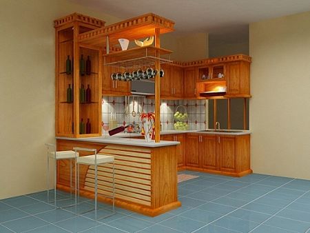 Quầy bar tiện dụng cho phòng bếp thêm xinh