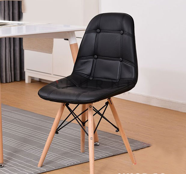 Ghế cafe Eames đệm đính cúc (Mã A156)